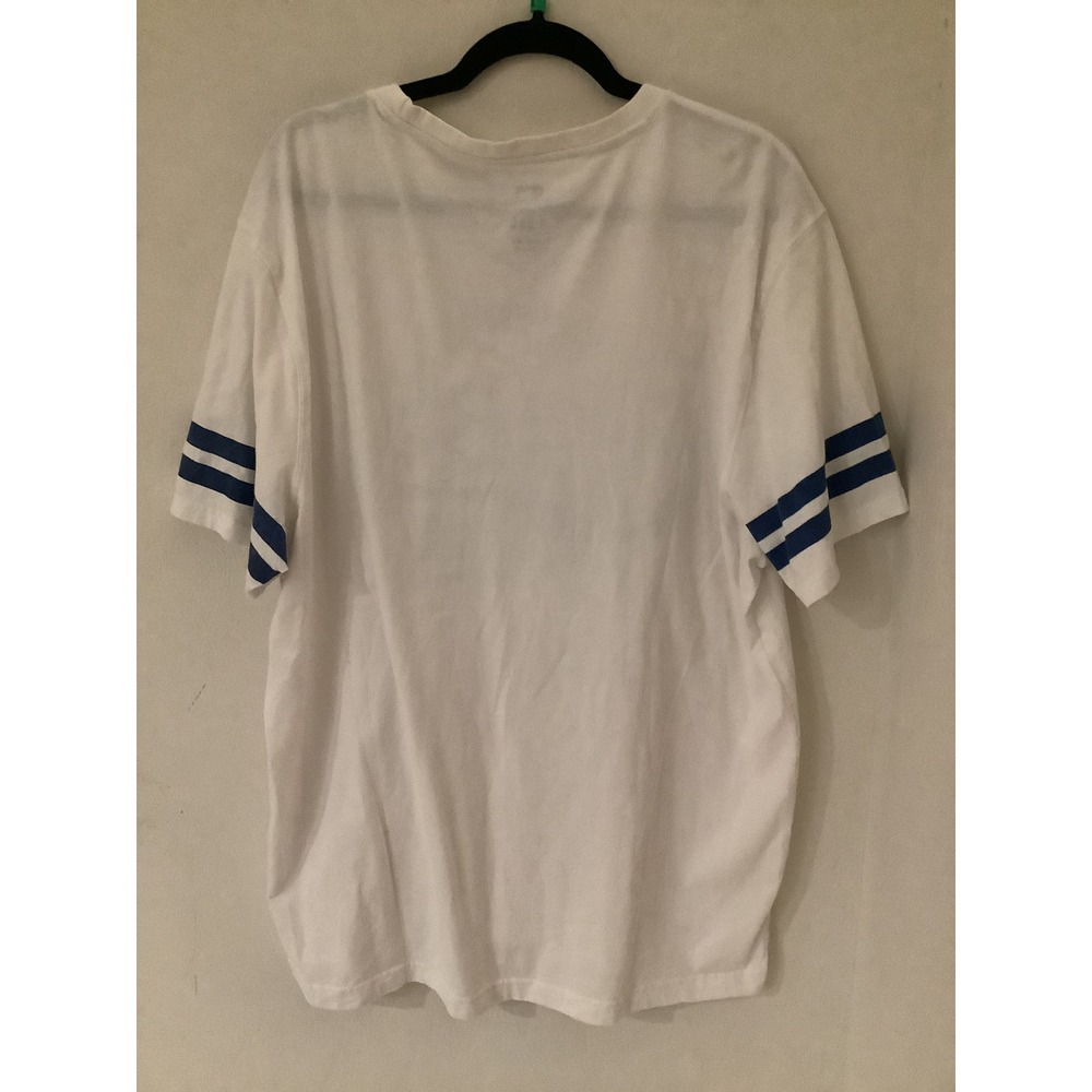 Men's MLB Chicago Cubs Graphic T-Shirt White Blue Striped Sleeve Size Large-NWOT - Picture 3 of 3